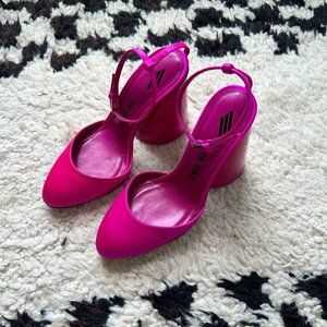 The Attico Luz slingback pumps in fuchsia, Size 6US / 36EU